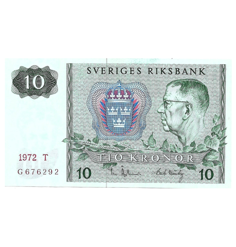 Suecia 10 Coronas 1971 - 1975 Pick 52c